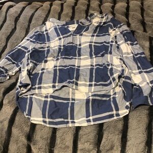 #605 “LLBean” Blue and White Plaid Shirt